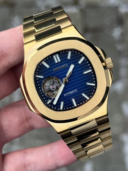 NAUTIKO DARK BLUE- GOLD OPEN HEART