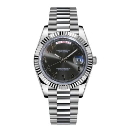 SEIKOJUST DAY-DATE ARABIC DARK GREY