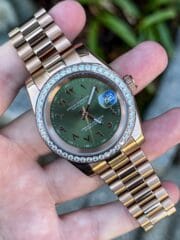 SEIKOJUST OLIVE ARABIC DIAMOND