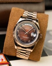 SEIKO MOD Day-Date Chocolate Arabic