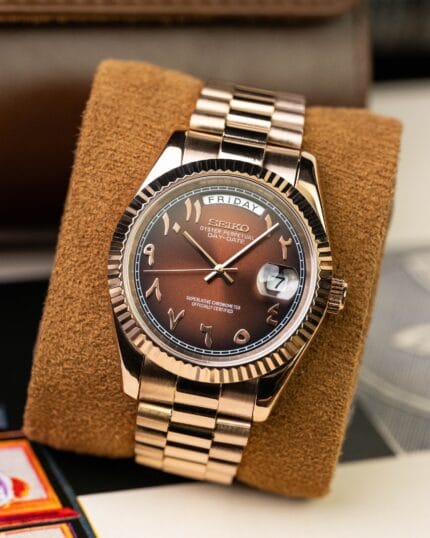 SEIKO MOD Day-Date Chocolate Arabic