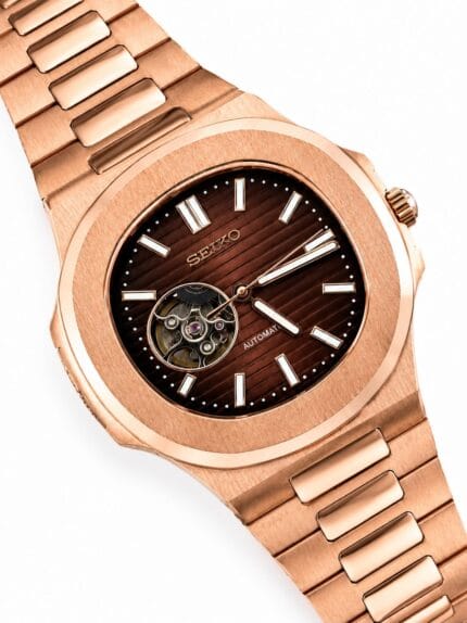 NAUTIKO ROSE GOLD OPEN-HEART ST